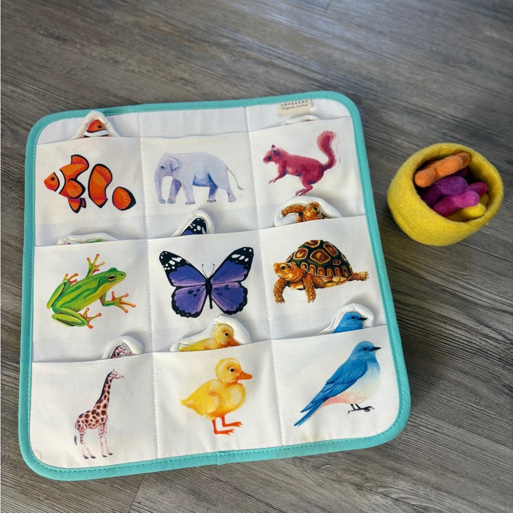 Lovevery Animals Matching & Felt Sorting Bowl Bundle – Missing 2 Pieces